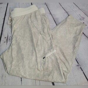 Athleta Women's Venture Printed Pants Joggers Lightweight Sz 14 Stretch Pockets